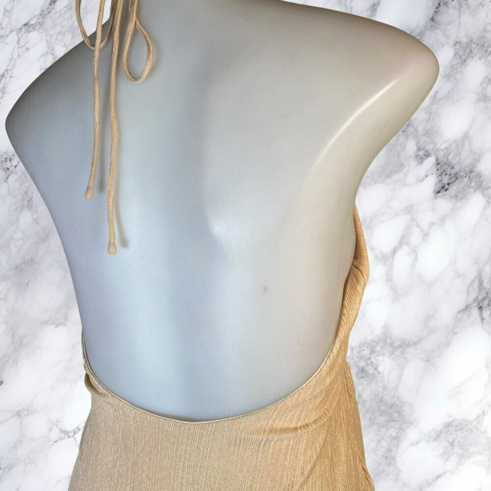 Superdown Margo Halter Shift Dress - Champagne - Picture 4 of 9